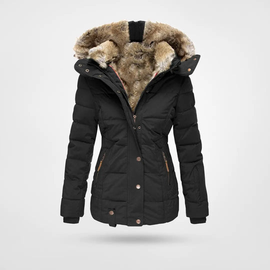 Pufferjas met capuchon - geïsoleerde dames winterjacket