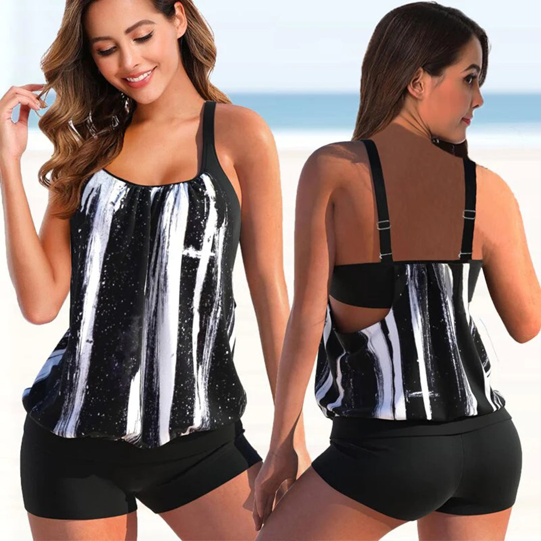 Tankini set - stijlvolle dames zwemkleding met verstelbare bandjes