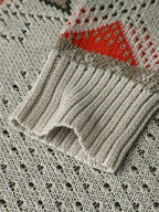 Crèmekleurige Scandinavische trui - warme Noorse dames sweater - Bakkermode.nl