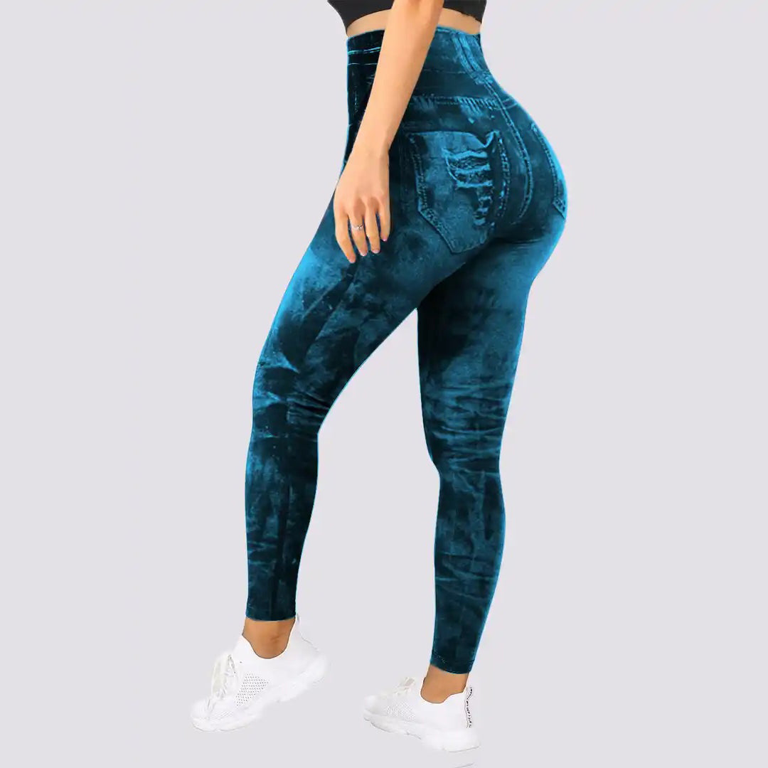Hoge taille legging - trendy distressed dameslegging