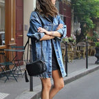 Denim shirt dress - casual oversized dames denimjack