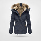 Pufferjas met capuchon - geïsoleerde dames winterjacket
