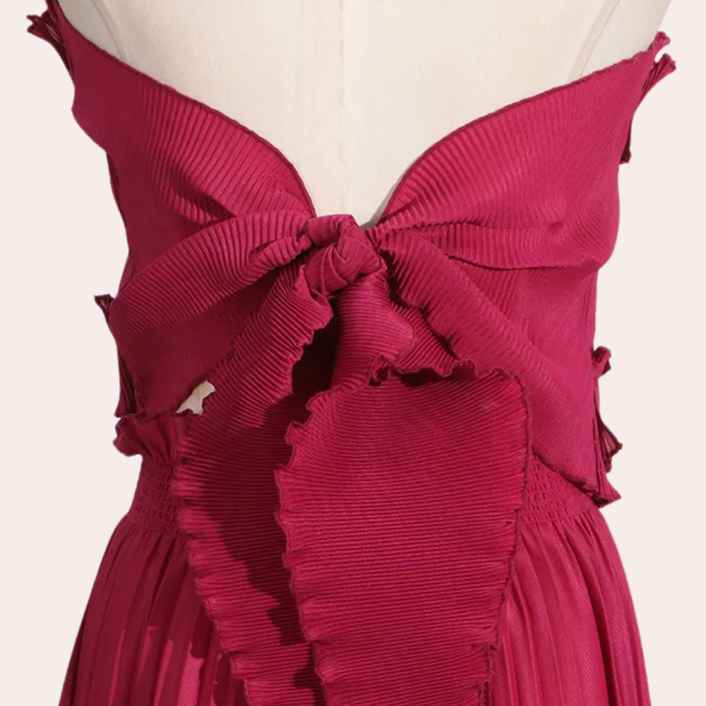 2-delige moderne set - elegante dames top en geplisseerde broek