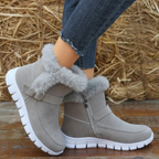 Dames winterboots - warme pluche sneeuwboots met ritssluiting