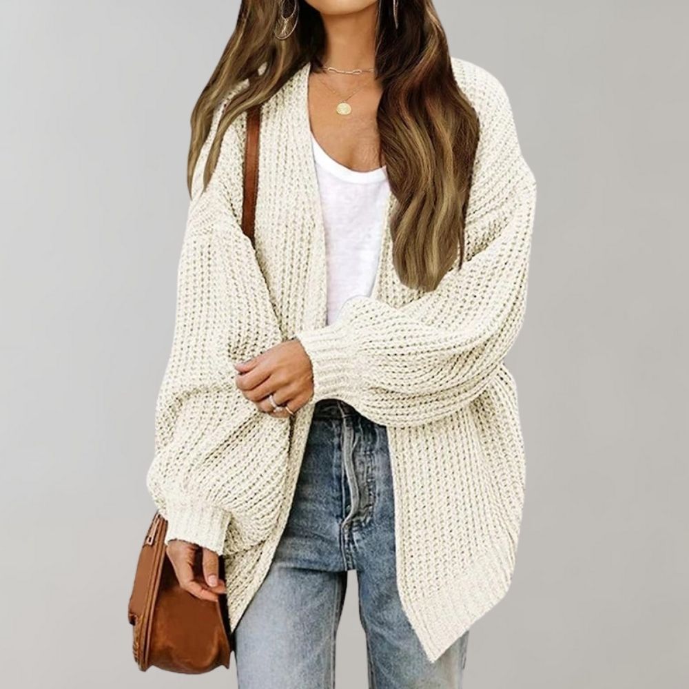 Gebreide cardigan - losjes vallende dames oversized trui