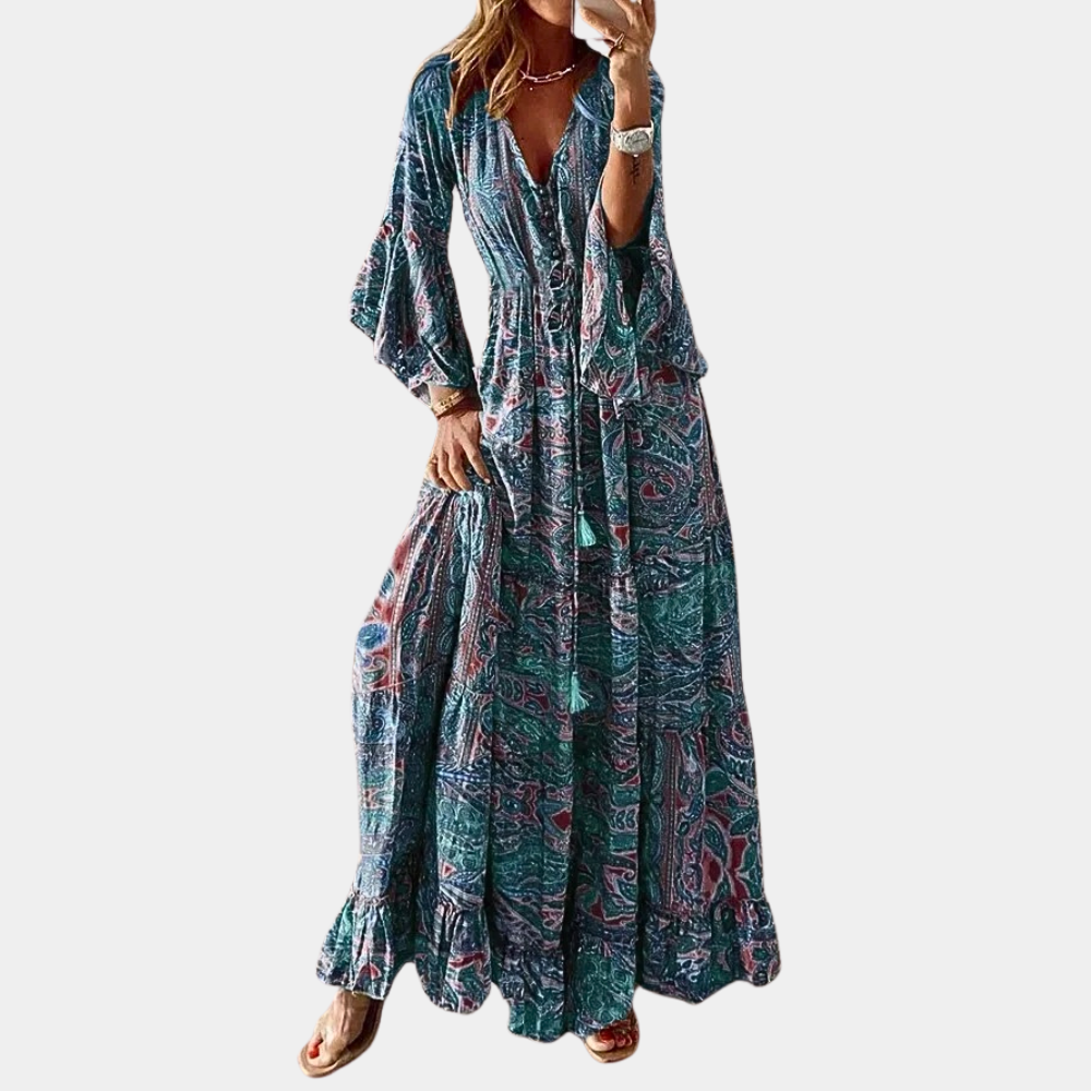 Maxi jurk - elegante bohemien lange jurk voor veelzijdig gebruik