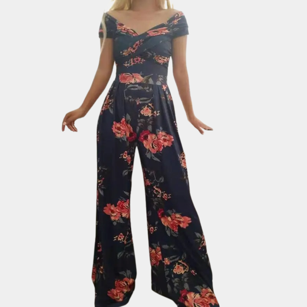 Off-shoulder jumpsuit - elegante dames tweedelige outfit
