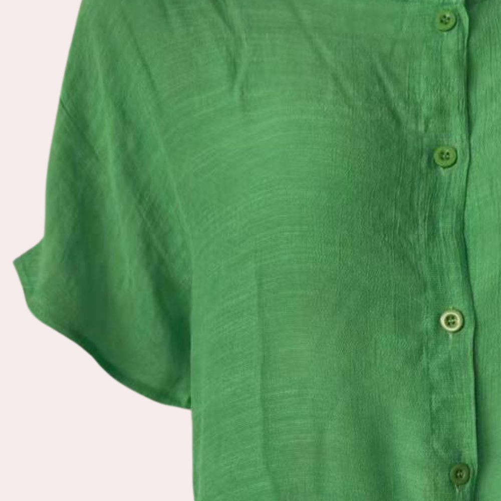 Linnen zomer blouse - losvallende dames strandcover-up