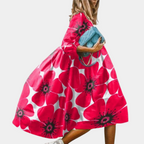 Dames lange bloemenmaxi jurk - vloeiende en elegante outfit voor casual uitjes