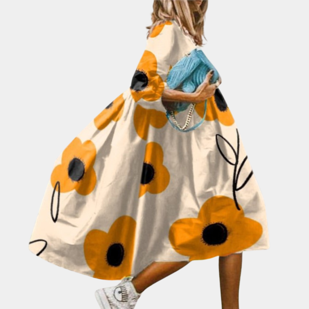 Dames lange bloemenmaxi jurk - vloeiende en elegante outfit voor casual uitjes