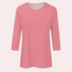 Dames t-shirt met 3/4 mouwen - casual en trendy top voor dagelijks gebruik