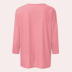 Dames t-shirt met 3/4 mouwen - casual en trendy top voor dagelijks gebruik
