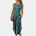 Maxi jurk - verfijnde gedetailleerde lange damesjurk