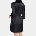 Satijnen kamerjas - elegante dames loungewear met kanten details