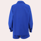 2-delige dames lounge set - stijlvolle top en shorts combinatie