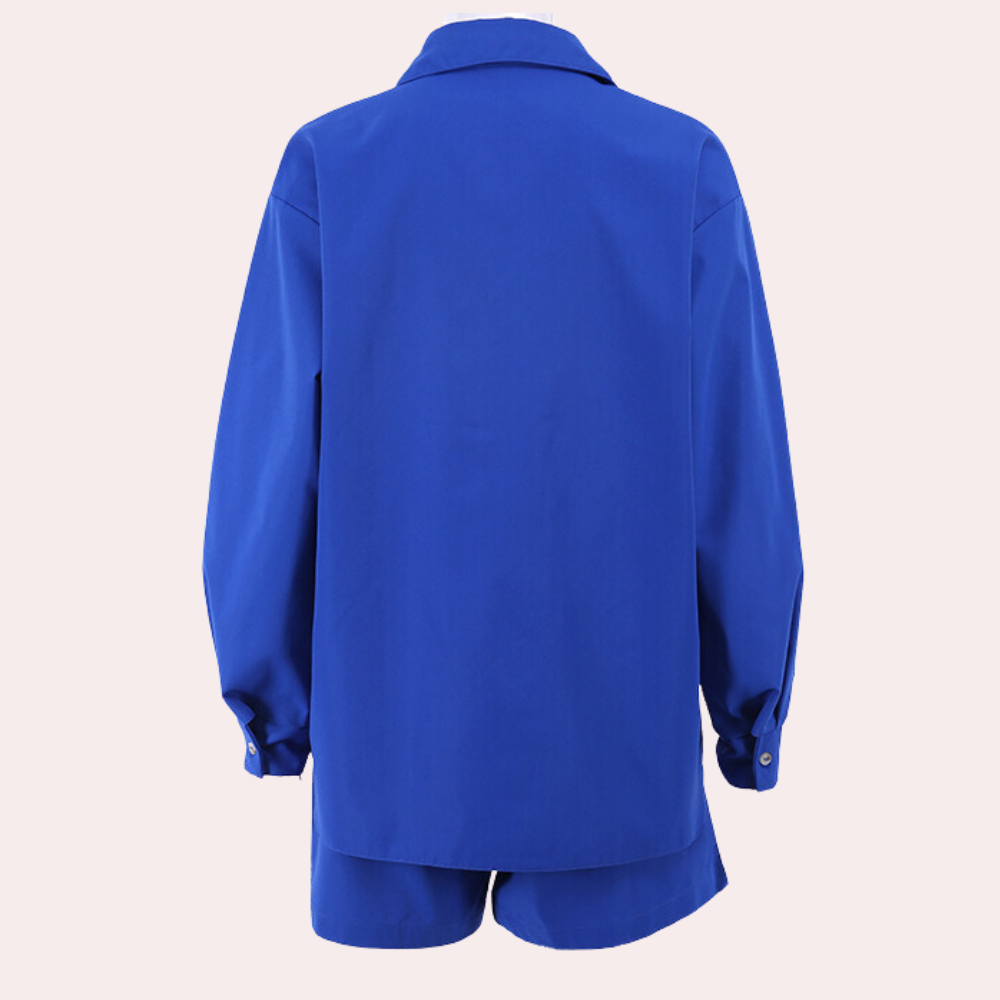 2-delige dames lounge set - stijlvolle top en shorts combinatie