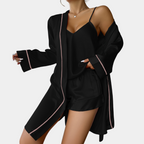 2-delige satijnen pyjama set - luxe ladies nachtkleding