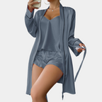 2-delige satijnen pyjama set - luxe ladies nachtkleding