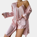 2-delige satijnen pyjama set - luxe ladies nachtkleding