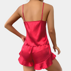 2-delige satijnen pyjama set - luxe ladies nachtkleding