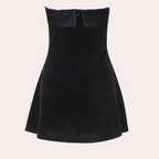 Strapless mini-jurk - luxe fluwelen party outfit voor elegante avonden