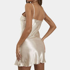 Dames satin slip dress - elegante avondkleding in zwart voor casual en formele gelegenheden