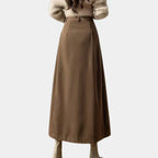 Geverfde lange rok - chique a-lijn ontwerp voor vrouwen