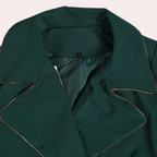 Lange groene trenchcoat - elegante damesouterwear