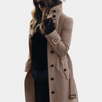 Dames trenchcoat - klassieke lange jas met knoopsluiting - Bakkermode.nl