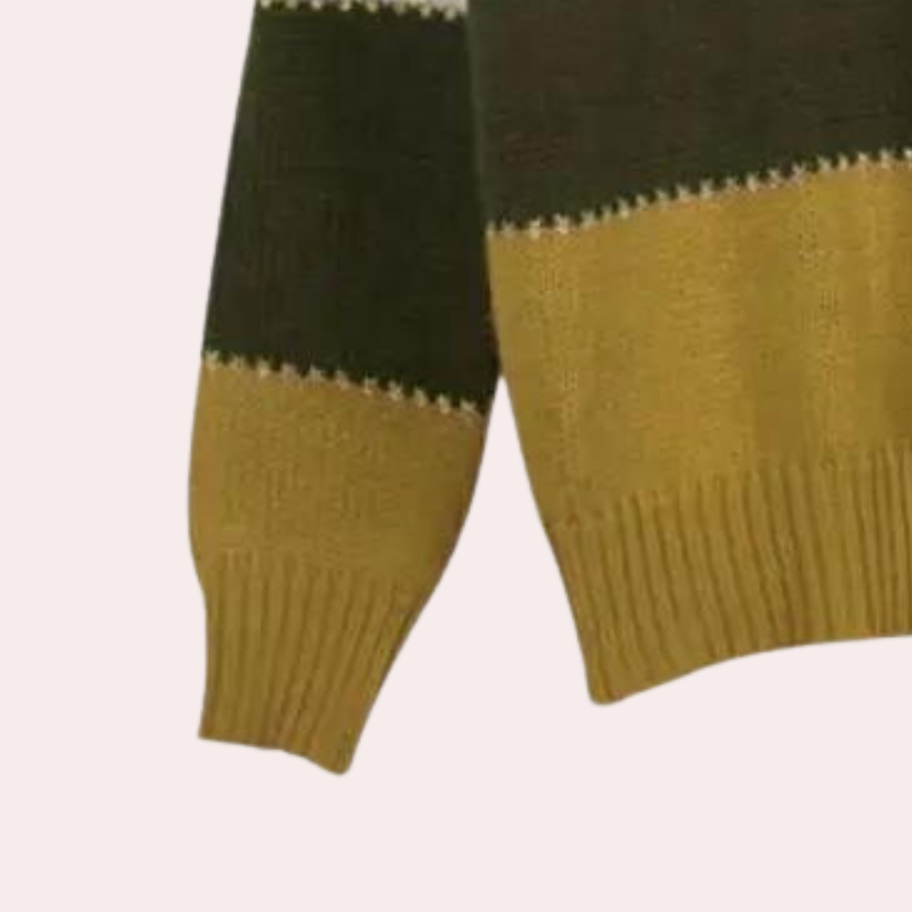 Gestreepte trui - stijlvolle damestrui met chique color block ontwerp