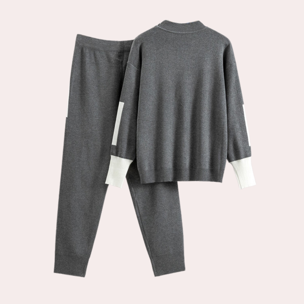 2-delige gebreide loungewear set - stijlvolle dames trui en broek