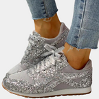 Sportieve sneakers - glinsterende dames trainers voor casual wear