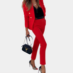 2-delige tailleur - stijlvolle blazer en broek set voor vrouwen