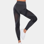 Hoge taille leggings - stijlvolle dames sportmode met mesh details