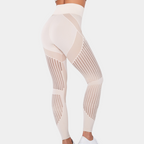 Hoge taille leggings - stijlvolle dames sportmode met mesh details