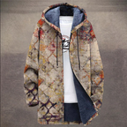 Gezellige fleece-voering cardigan - stijlvolle geometrische patronen damesoutwear