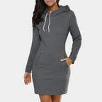 Hoodiedress - moderne dames sweatshirtjurk met zakken