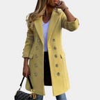 Gezellige double-breasted jas - stijlvolle damesouterwear