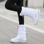 Dames winterboots - stijlvolle lichte puffer enkellaarzen - Bakkermode.nl