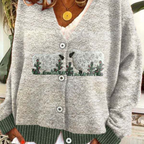 Dames cardi met schapenpatroon - trui met een twist