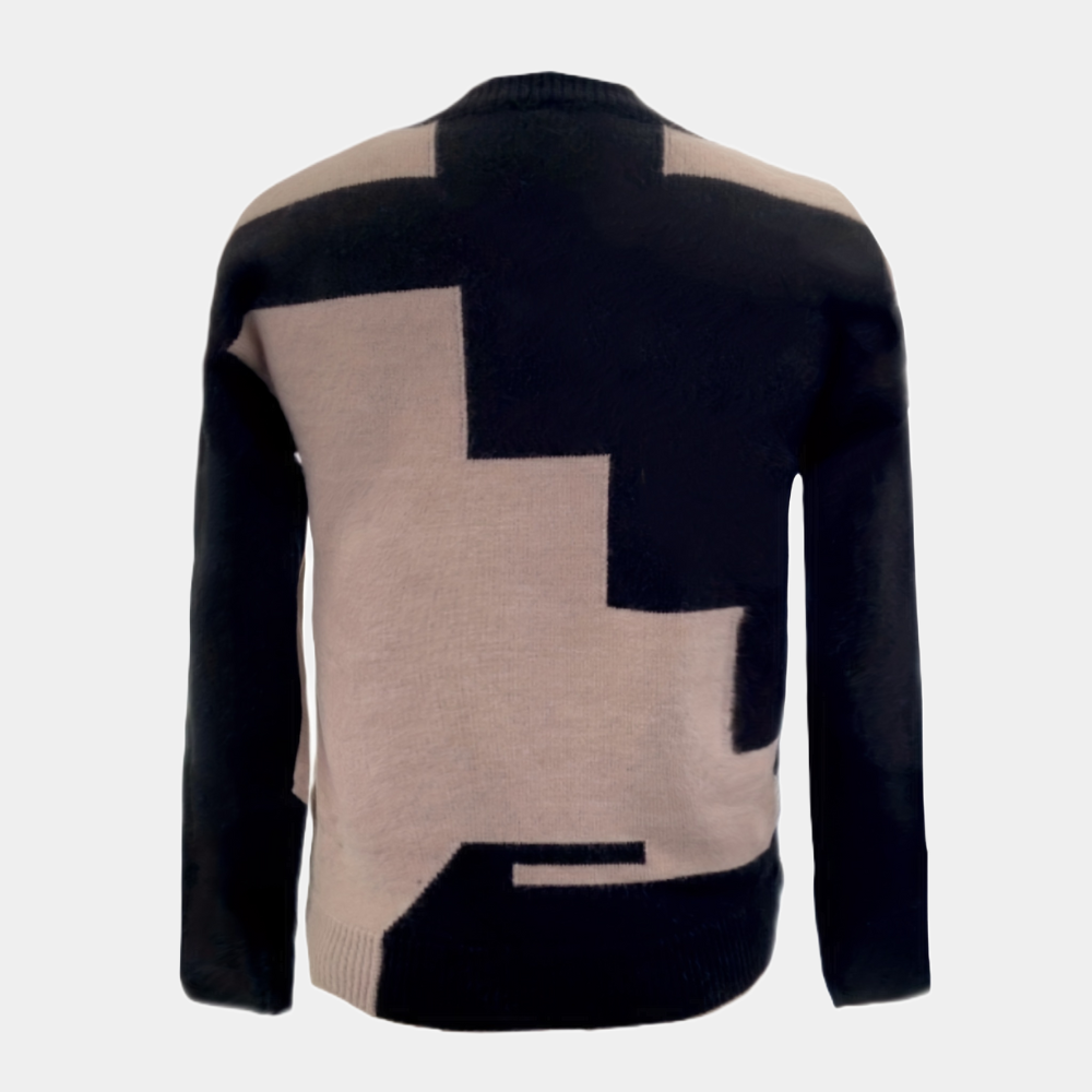 Gebreide trui - elegante damestrui met geometrisch patroon