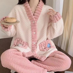 3-delige loungewear set - gezellige dames cardigan en pyjama set