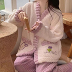 3-delige loungewear set - gezellige dames cardigan en pyjama set