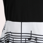 A-lijn jurk - verfijnde lange mouwen damesjurk met stippen