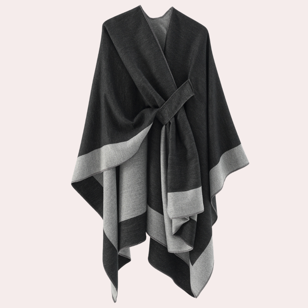 Poncho wrap - stijlvolle gebreide dames poncho