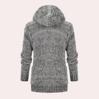 Garen gebreide hoodie cardigan - fashionable lange dames knitwear