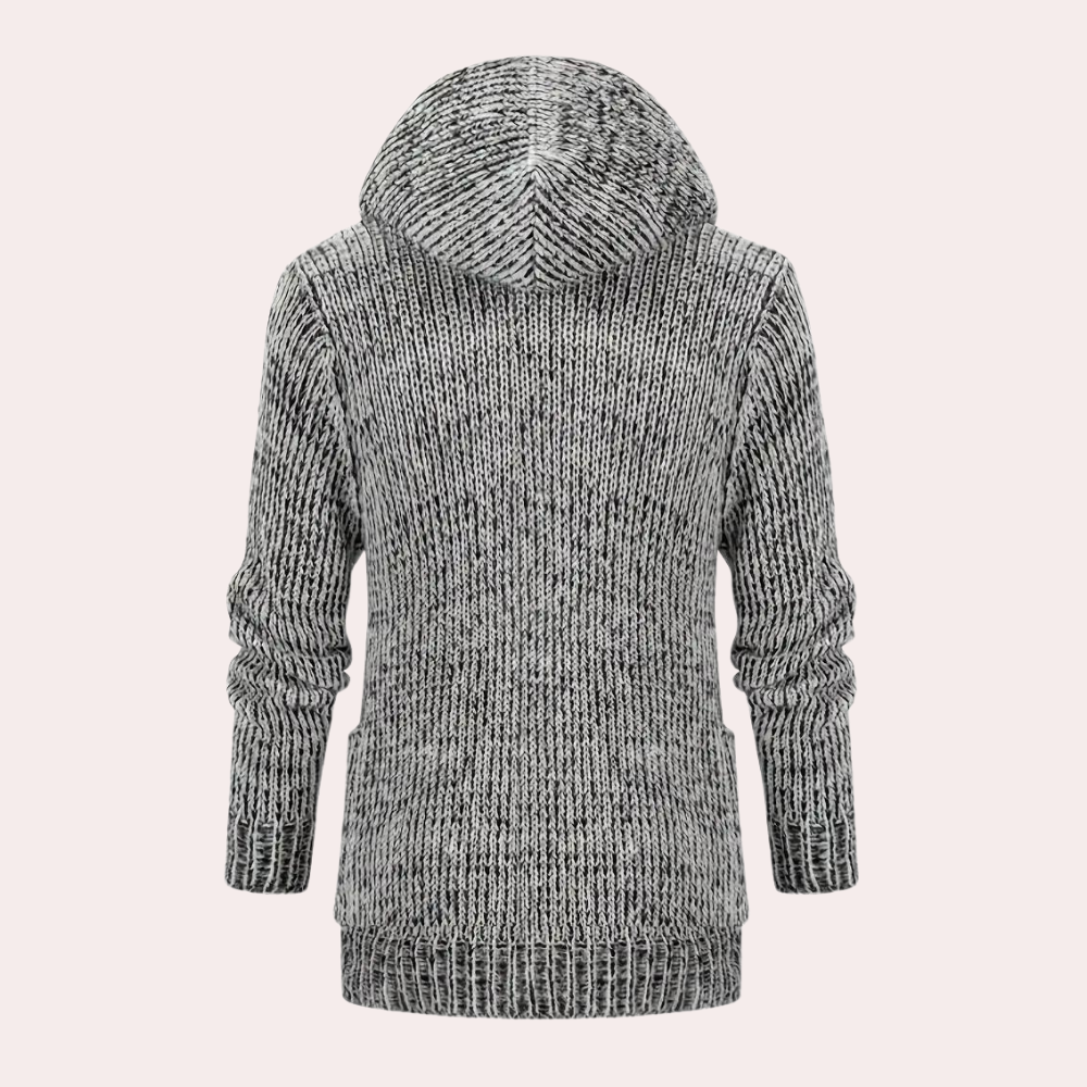 Garen gebreide hoodie cardigan - fashionable lange dames knitwear