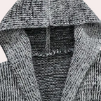 Garen gebreide hoodie cardigan - fashionable lange dames knitwear