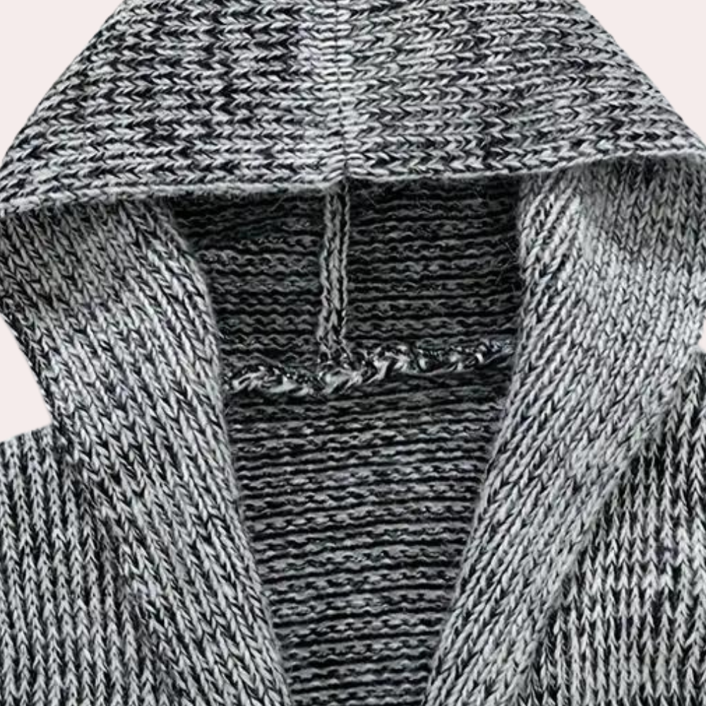 Garen gebreide hoodie cardigan - fashionable lange dames knitwear