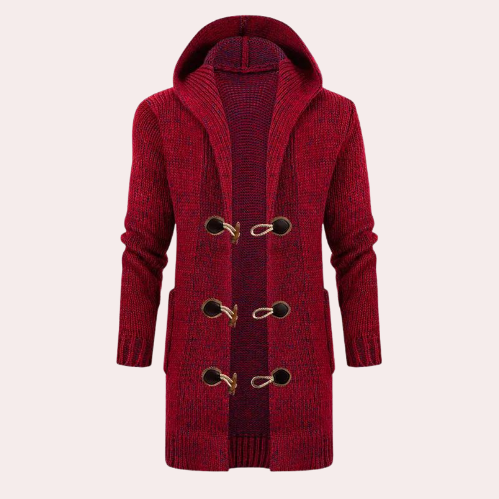 Garen gebreide hoodie cardigan - fashionable lange dames knitwear